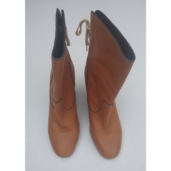 See by Chloe GORGEOUS Brown Leather Boots Size 38 - Picture 4 of 8